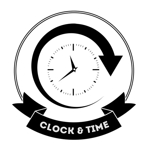 Klocka och tid design — Stock vektor