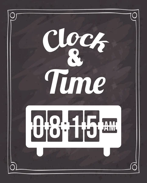 Horloge et conception de l'heure — Image vectorielle