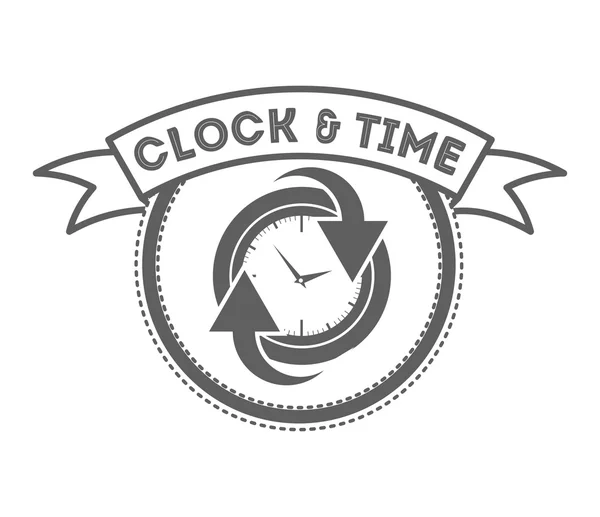 Reloj y tiempo de diseño — Vector de stock