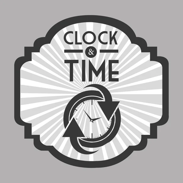 Дизайн часов и времени — стоковый вектор