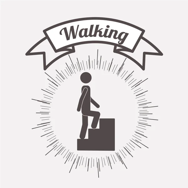 Gente caminando diseño — Archivo Imágenes Vectoriales