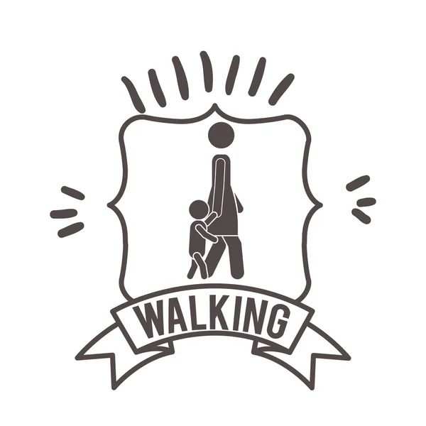 Gente caminando diseño — Vector de stock