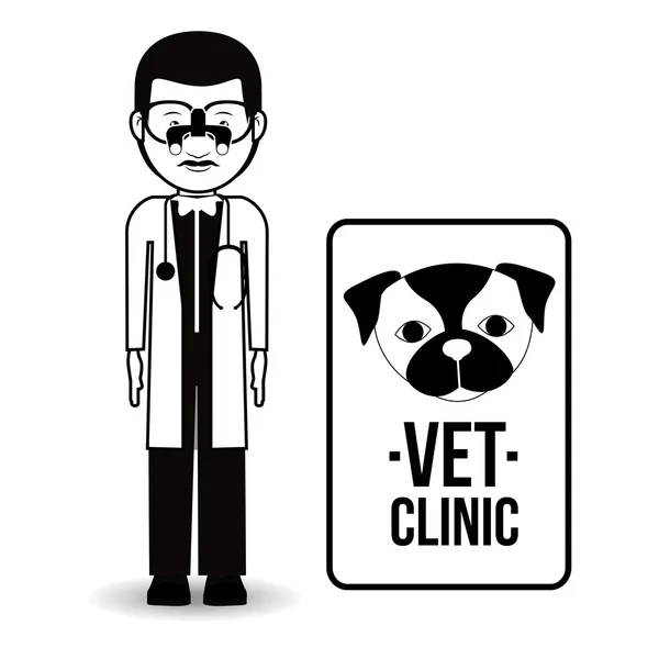 Desain klinik dokter hewan - Stok Vektor