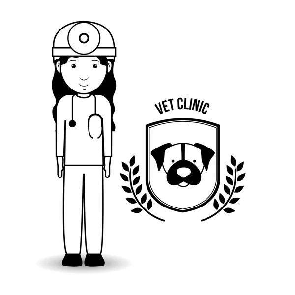 Vet clinic design — Stock Vector