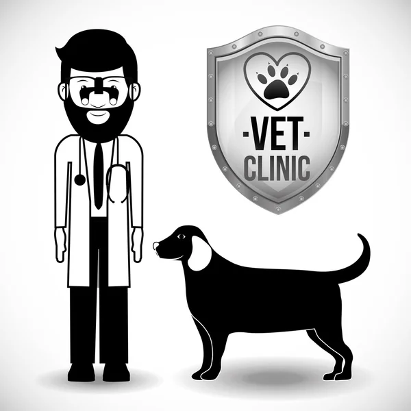 Progettazione clinica veterinaria — Vettoriale Stock