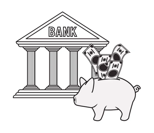 Diseño del comercio bancario — Vector de stock