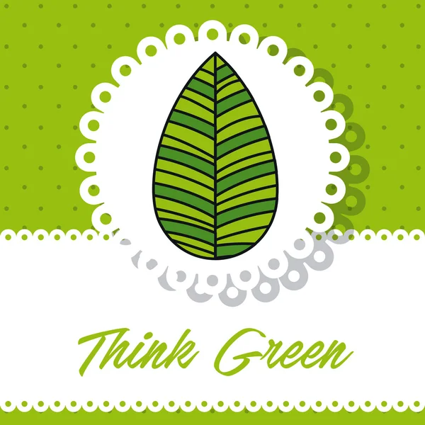 Think green design — Stock Vector