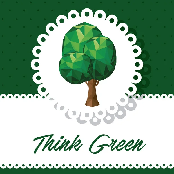 Think green design — Stock Vector