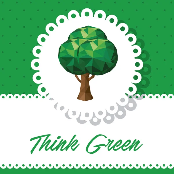 Denk groen ontwerp — Stockvector