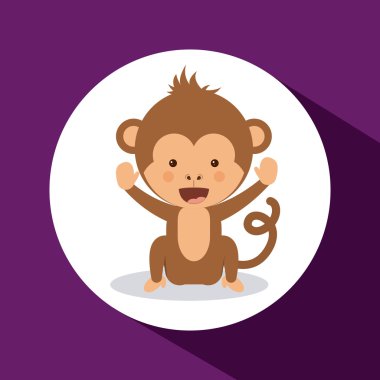 sevimli maymun tasarım