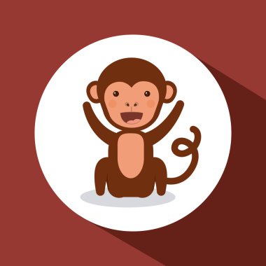 sevimli maymun tasarım