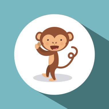 sevimli maymun tasarım