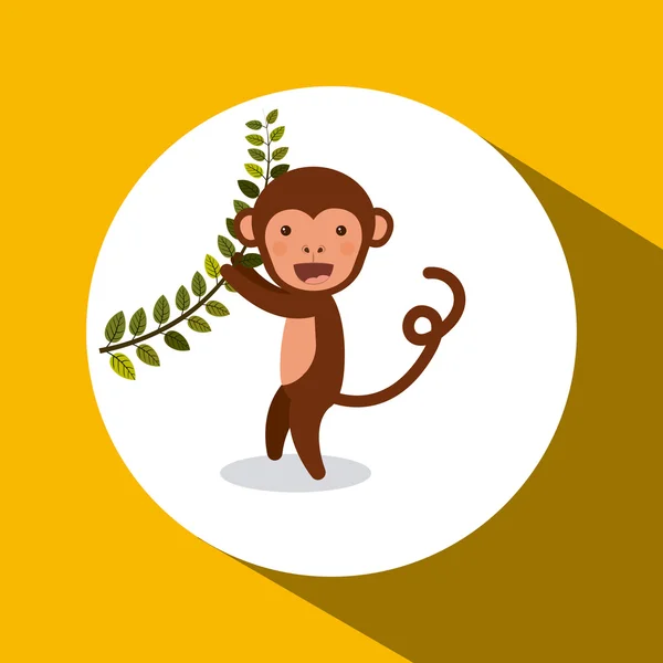 かわいい猿のデザイン — ストックベクタ