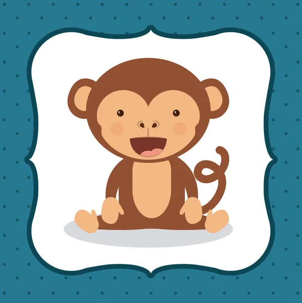 Cute monkey  design — Stock Vector