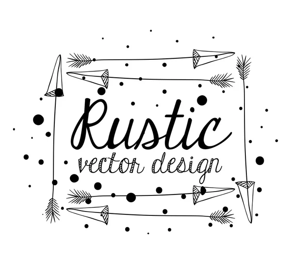 Rustikální styl design — Stockový vektor