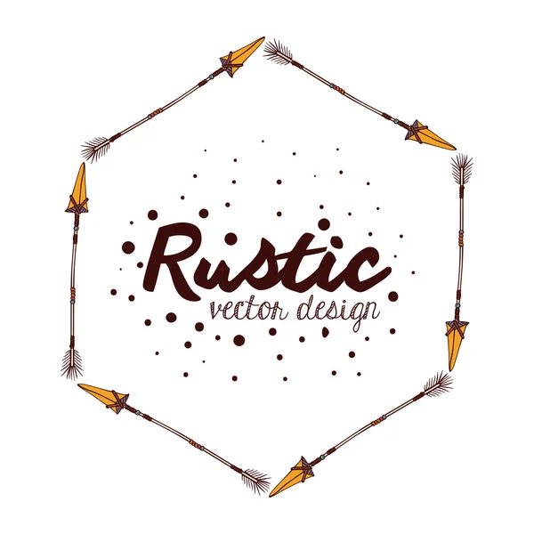 Rustic style design — Stock Vector