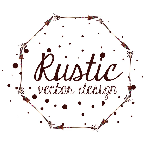 Design de style rustique — Image vectorielle