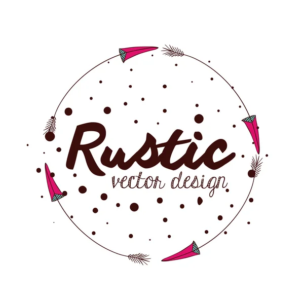 Rustieke stijl ontwerp — Stockvector