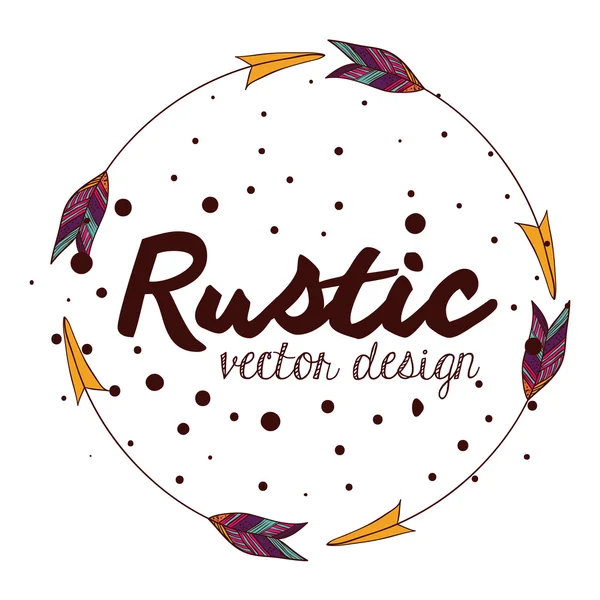 Rustieke stijl ontwerp — Stockvector