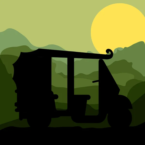 Diseño de trasnportación rickshaw — Vector de stock