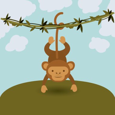 sevimli maymun tasarım