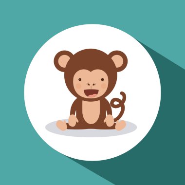 sevimli maymun tasarım