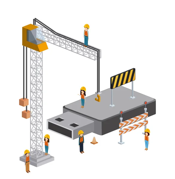 Design de tecnologia isométrica — Vetor de Stock