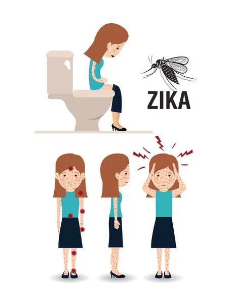 Projekt wirus Zika — Wektor stockowy