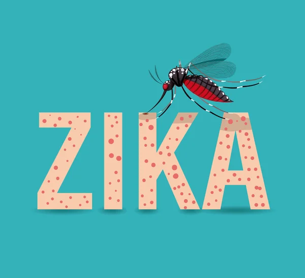 O design do vírus Zika — Vetor de Stock