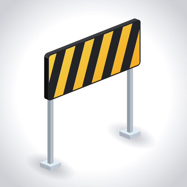 isometrics road sign design
