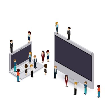 iş adamları itmeyi tasarım