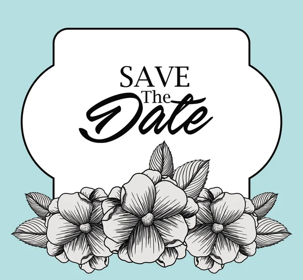Save the date card design — Stock Vector