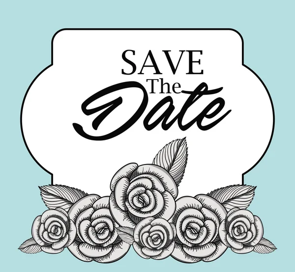 Save the date card design — Stock Vector