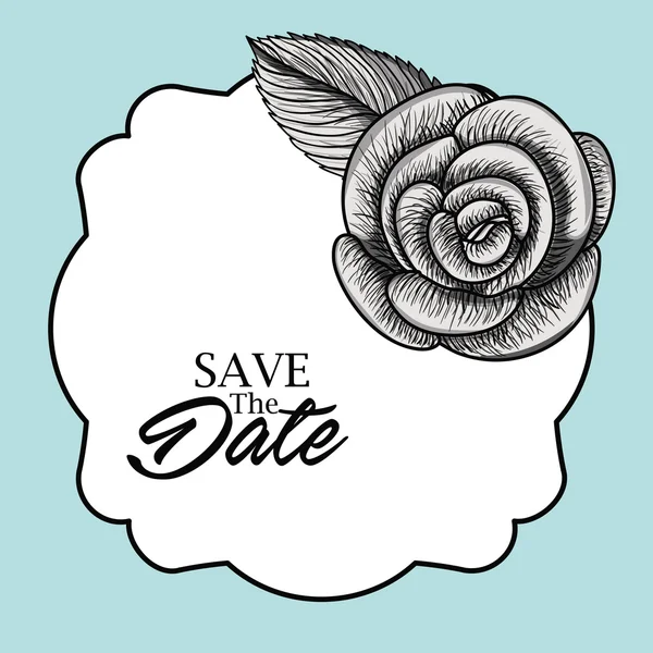 Save the date card design — Stock Vector