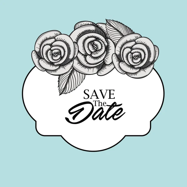 Save the date card design — Stock Vector