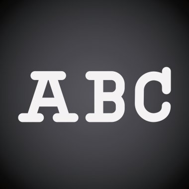 Tebeşir kartı tasarımı üzerinde yazılı alfabesi