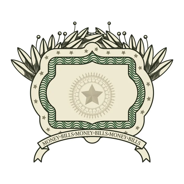 Emblem Dollar-Schein-Design — Stockvektor