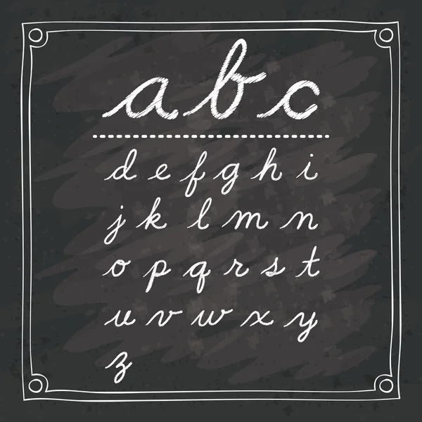 Alphabet written on chalkboard design — Stock Vector