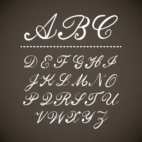 Алфавит написан на дизайне доски — стоковый вектор