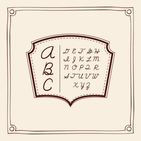 Alphabet écrit sur la couverture — Image vectorielle
