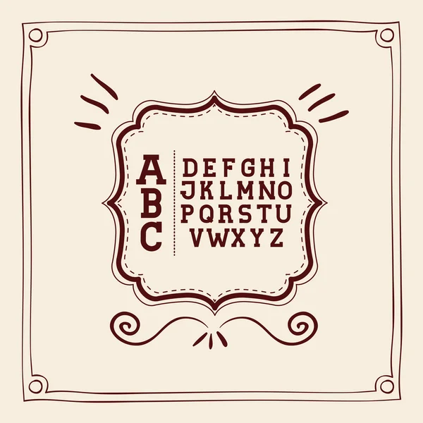 Alphabet written on cover design — Stock Vector