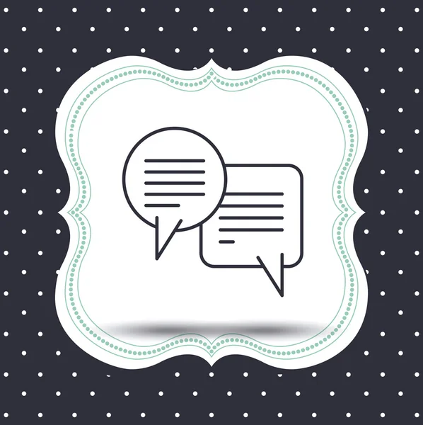 Message in speech bubble design — Stock Vector