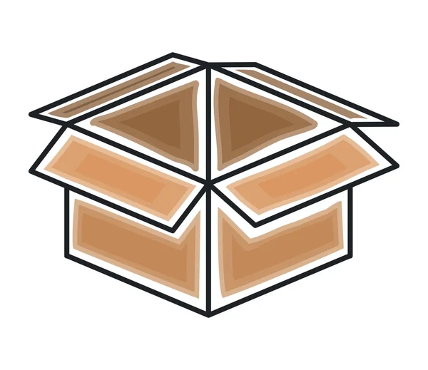 Desain ikon kotak karton - Stok Vektor