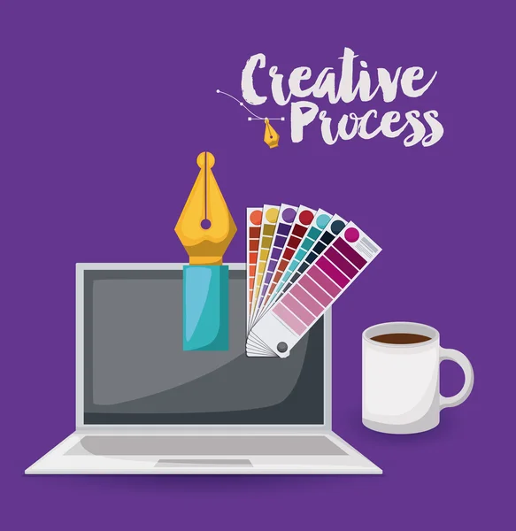 Creative process  design — Stock Vector