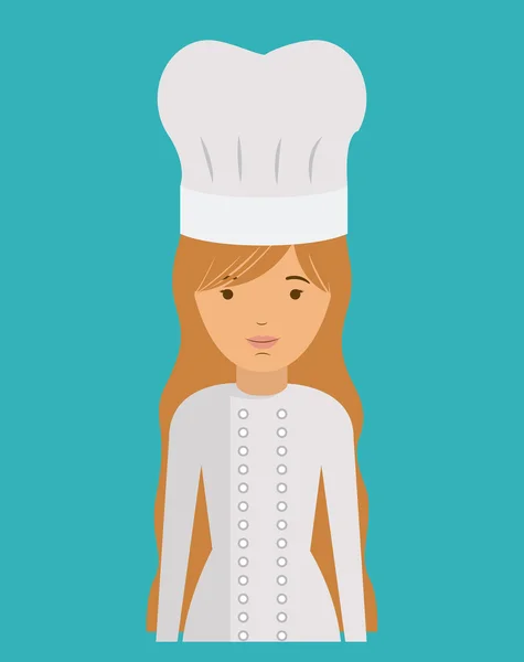 Chef femme design — Image vectorielle