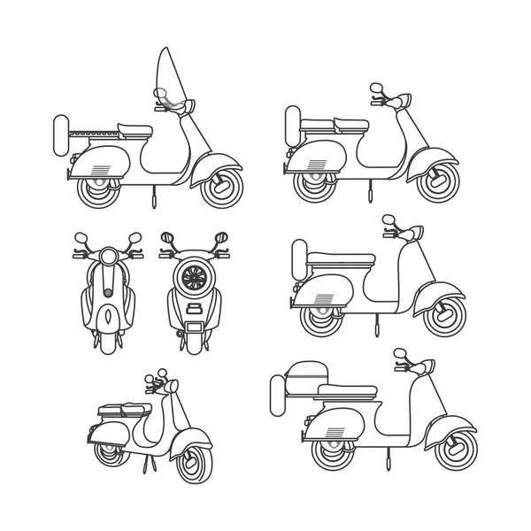 Diseño de estilo scooter — Vector de stock