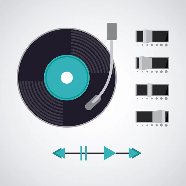 Diseño del reproductor de música — Vector de stock