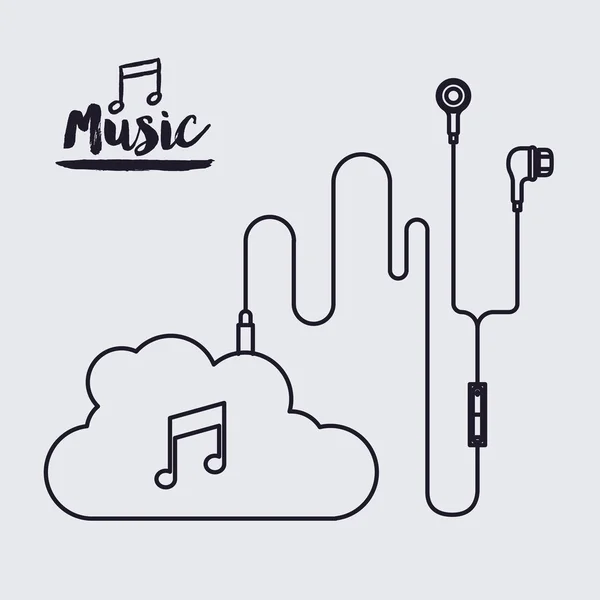 Diseño de música móvil — Vector de stock