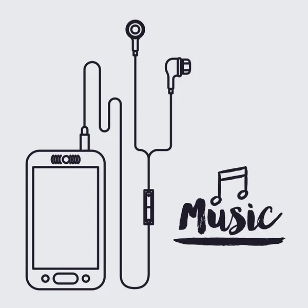 Design de musique mobile — Image vectorielle