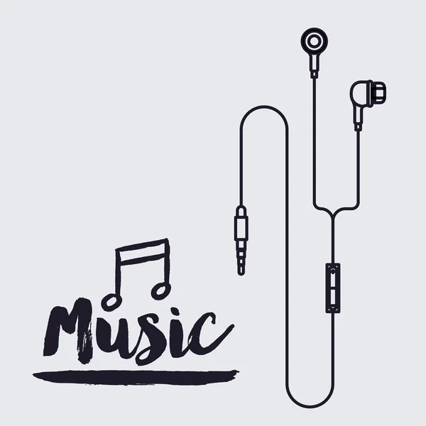 Diseño de música móvil — Vector de stock